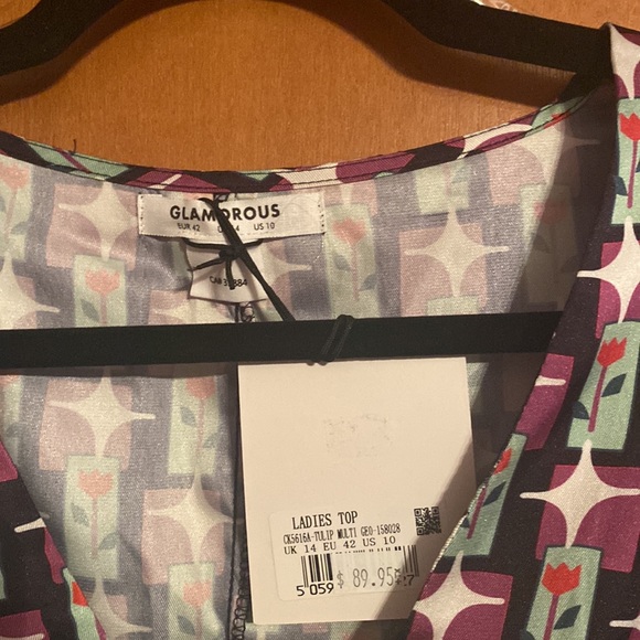 NWT size 10 Glamorous gorgeous retro looking Blouse - Picture 4 of 11